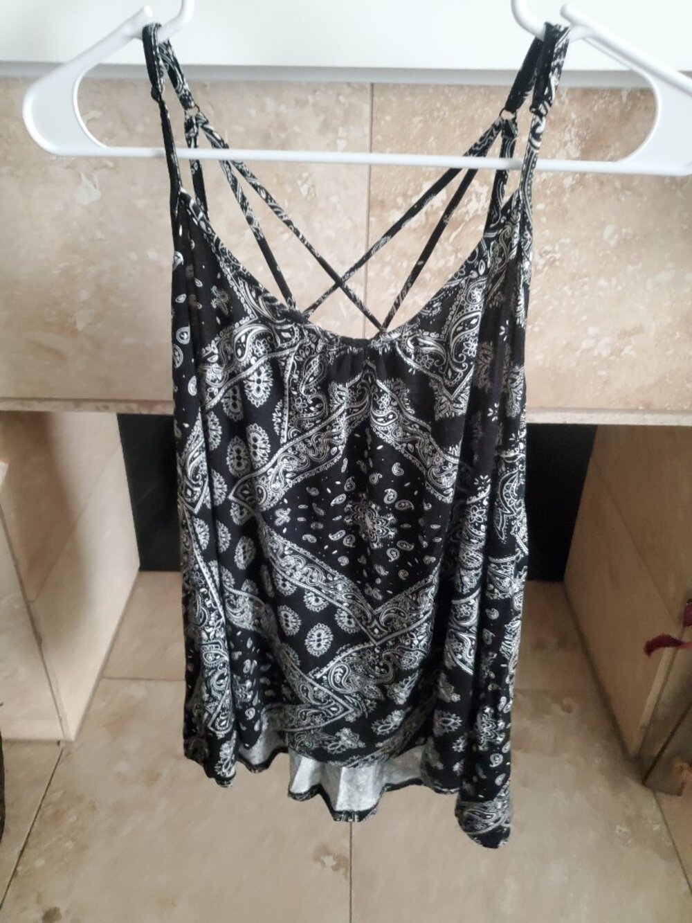 Maurices lattice back tank top